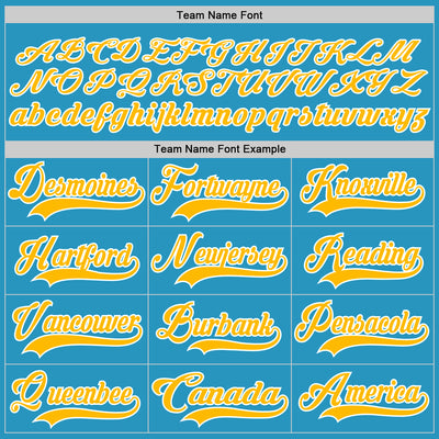 Custom Panther Blue Gold-White Hockey Lace Neck Jersey