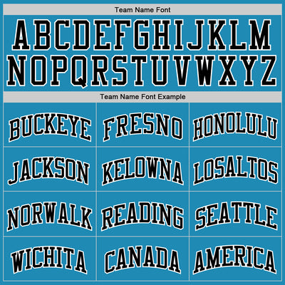 Custom Panther Blue Black-White Authentic Basketball Jersey