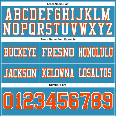 Custom Panther Blue Orange-White Authentic Football Jersey