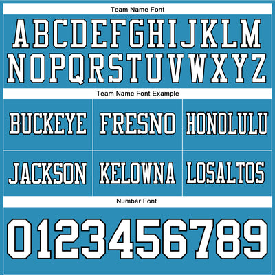 Custom Panther Blue White-Black Authentic Football Jersey