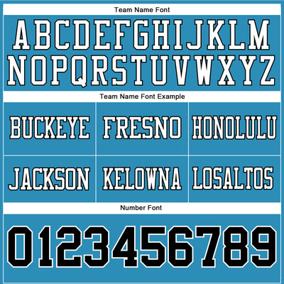 Custom Panther Blue Black-White Authentic Football Jersey