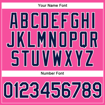 Custom Pink White Pinstripe Navy Authentic Baseball Jersey