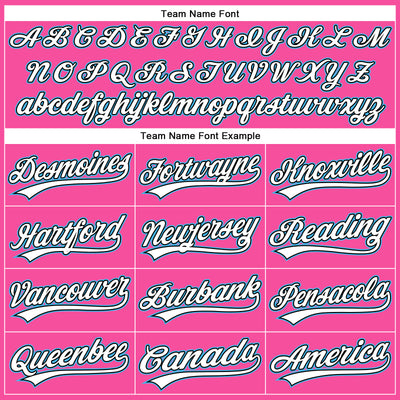 Custom Pink White Pinstripe Sky Blue Authentic Baseball Jersey