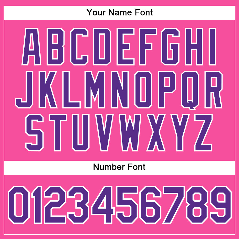 Custom Pink White Pinstripe Purple Authentic Baseball Jersey