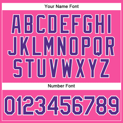 Custom Pink White Pinstripe Purple Authentic Baseball Jersey