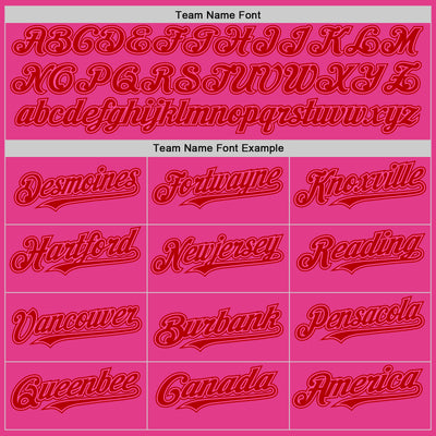 Custom Pink Red Mesh Authentic Throwback Baseball Jersey