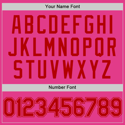 Custom Pink Red Mesh Authentic Throwback Baseball Jersey