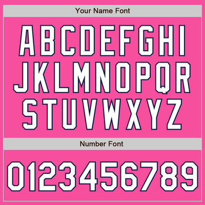 Custom Pink White-Navy Authentic Baseball Jersey