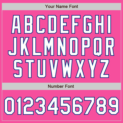 Custom Pink White-Royal Authentic Baseball Jersey
