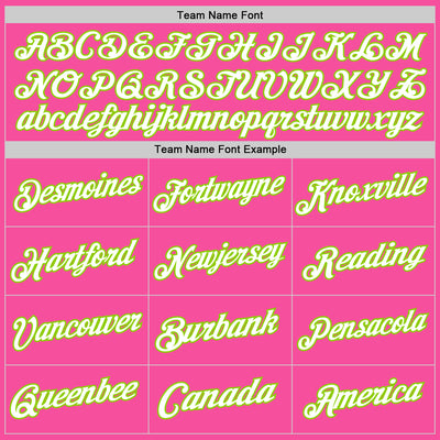 Custom Pink White-Neon Green Authentic Throwback Basketball Jersey