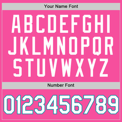 Custom Pink White-Teal Authentic Throwback Basketball Jersey