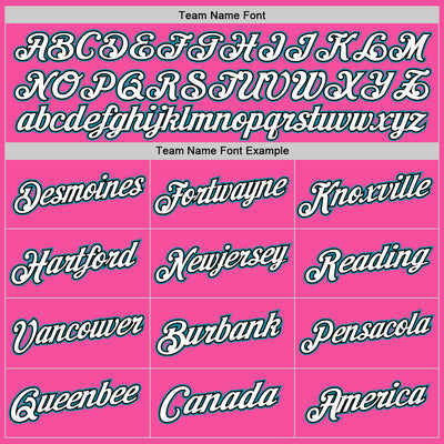 Custom Pink Black-Teal Authentic Throwback Basketball Jersey