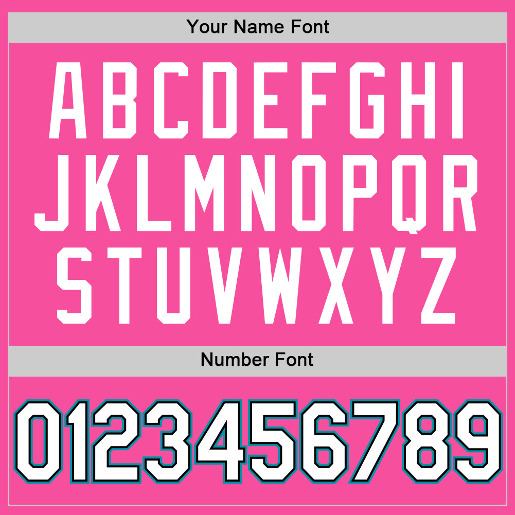 Custom Pink Black-Teal Authentic Throwback Basketball Jersey