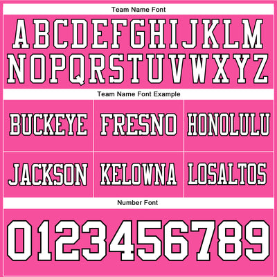 Custom Pink White-Black Authentic Football Jersey