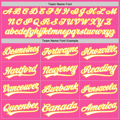 Custom Stitched Pink White-Yellow Baseball Pullover Sweatshirt Hoodie