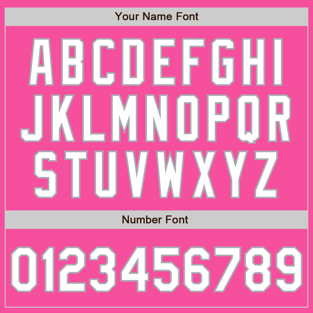 Custom Stitched Pink White-Gray Baseball Pullover Sweatshirt Hoodie