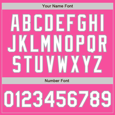 Custom Stitched Pink White-Gray Baseball Pullover Sweatshirt Hoodie