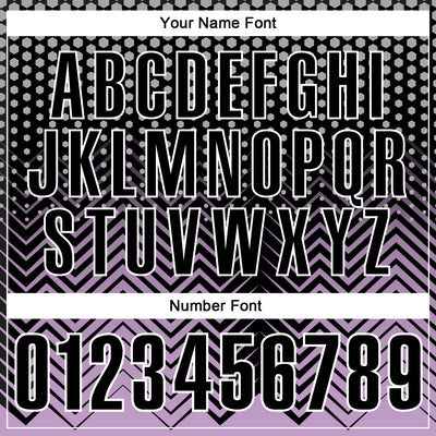 Custom Black Light Purple-Gray 3D Bowling Geometric Shape Performance Polo Shirt