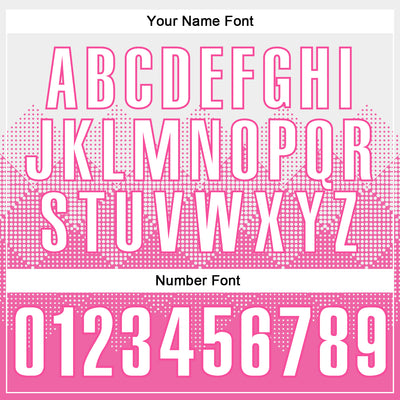 Custom White Pink 3D Pattern Design Gradient Square Shape Performance Polo Shirt