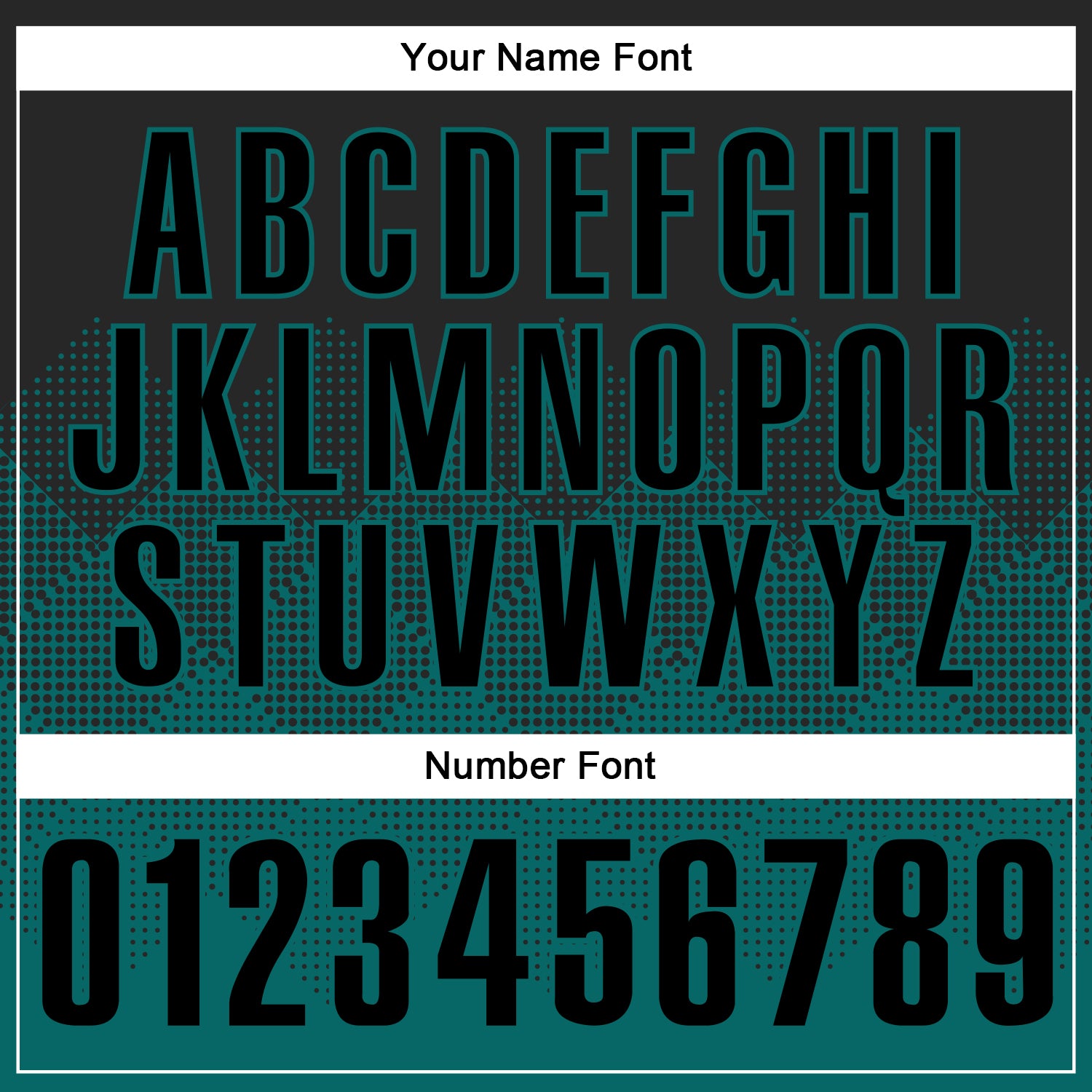 Custom Black Teal 3D Pattern Design Gradient Square Shape Performance Polo Shirt