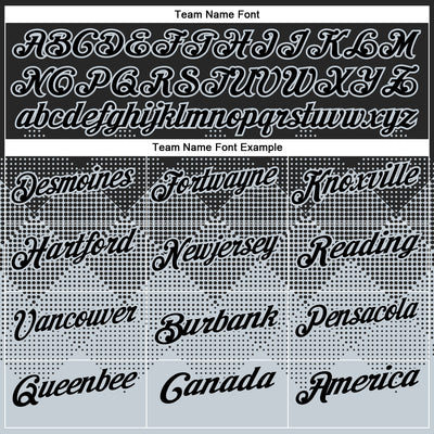 Custom Black Silver 3D Pattern Design Gradient Square Shape Performance Polo Shirt