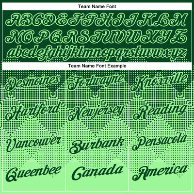 Custom Green Pea Green 3D Pattern Design Gradient Square Shape Performance Polo Shirt