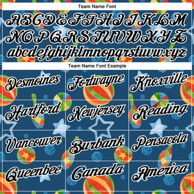 Custom Navy Black-White 3D Bowling Watercolor Performance Polo Shirt