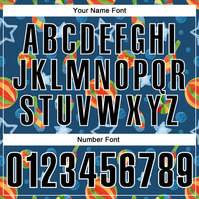 Custom Navy Black-White 3D Bowling Watercolor Performance Polo Shirt