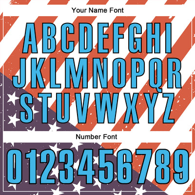 Custom White Sky Blue-Black 3D Cornhole American Flag Performance Polo Shirt