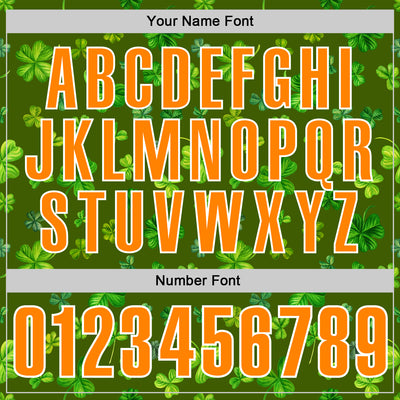 Custom Green Bay Orange-White 3D St. Patrick's Day Shamrock Performance Polo Shirt