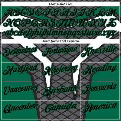 Custom Steel Gray Black-Kelly Green 3D Tennis Performance Polo Shirt