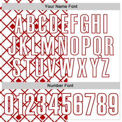 Custom White Red 3D Tennis Performance Polo Shirt