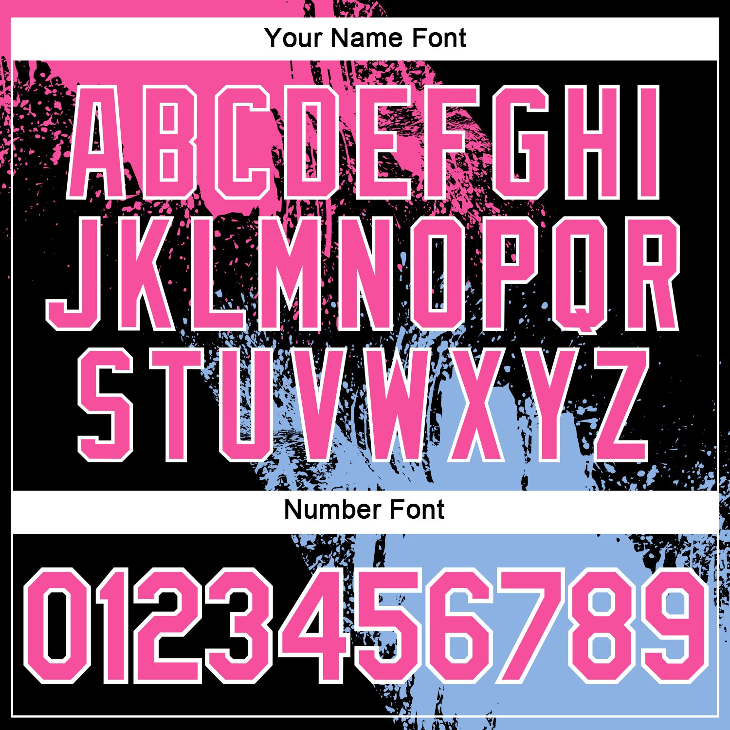 Custom Pink Black-Light Blue 3D Pattern Design Abstract Brush Stroke Performance Polo Shirt