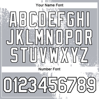 Custom White Gray-Black 3D Pattern Design Abstract Brush Stroke Performance Polo Shirt