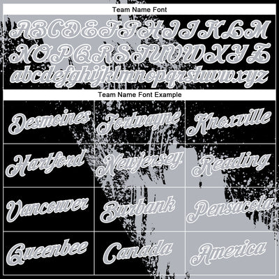 Custom Gray Black-White 3D Pattern Design Abstract Brush Stroke Performance Polo Shirt