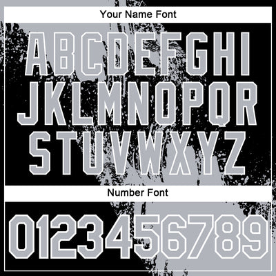 Custom Gray Black-White 3D Pattern Design Abstract Brush Stroke Performance Polo Shirt