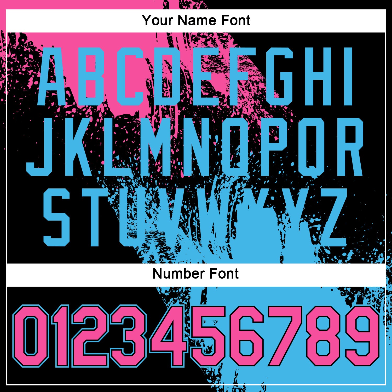 Custom Pink Black-Sky Blue 3D Pattern Design Abstract Brush Stroke Performance Polo Shirt