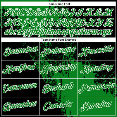 Custom Grass Green Black-White 3D Pattern Design Abstract Brush Stroke Performance Polo Shirt