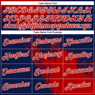 Custom Red Navy-White 3D Pattern Design Abstract Brush Stroke Performance Polo Shirt