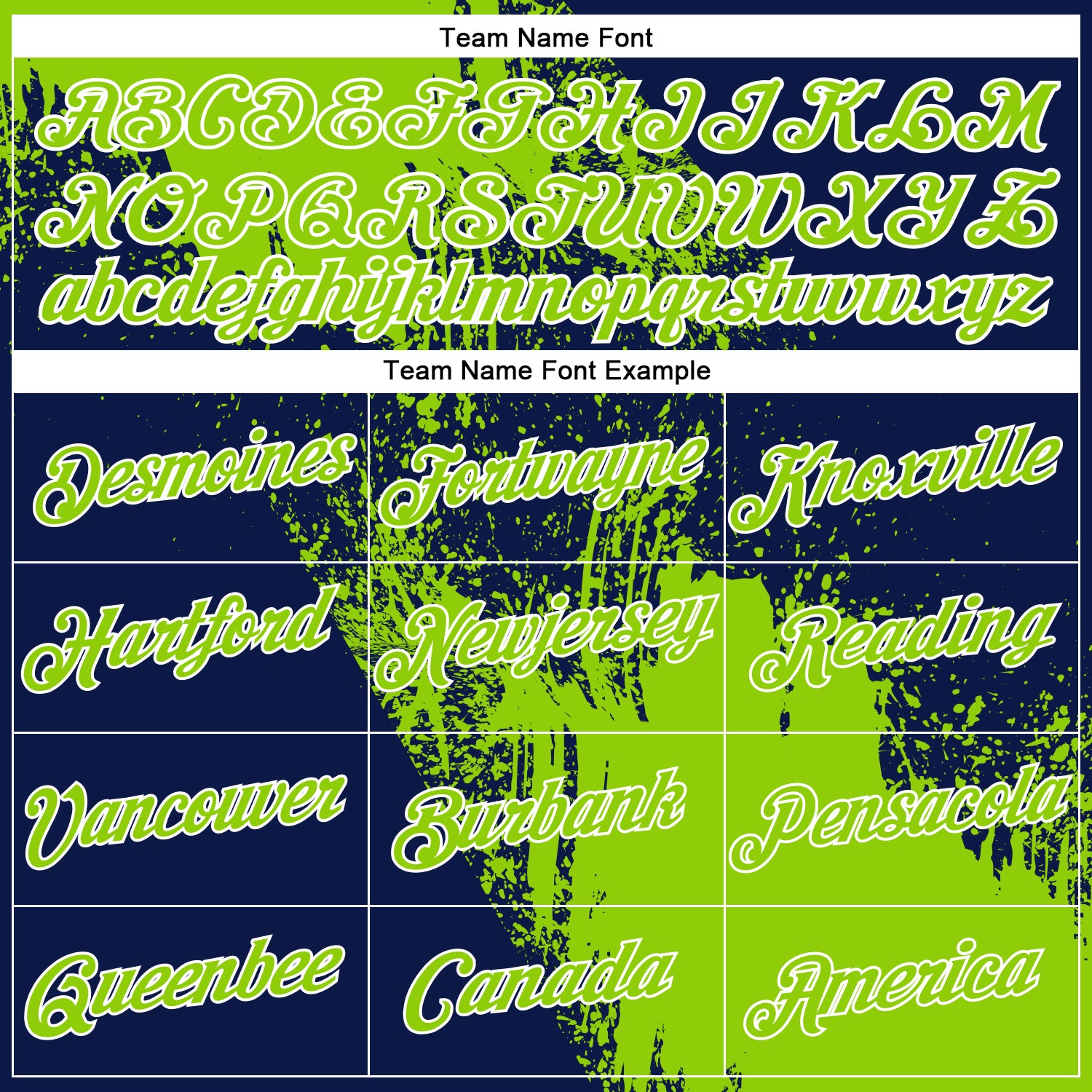 Custom Neon Green Navy-White 3D Pattern Design Abstract Brush Stroke Performance Polo Shirt