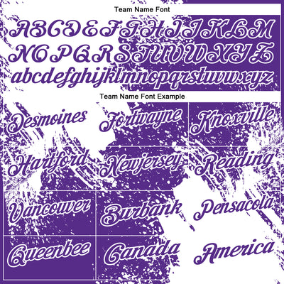 Custom White Purple 3D Pattern Design Abstract Brush Stroke Performance Polo Shirt