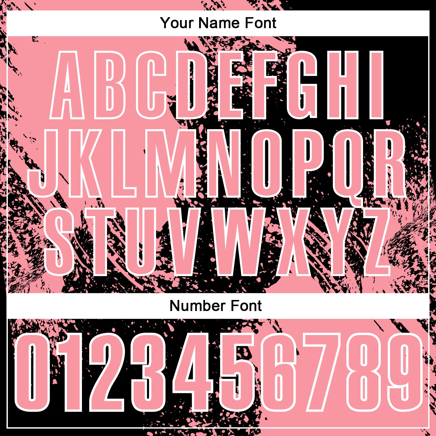 Custom Medium Pink Black-White 3D Pattern Design Abstract Brush Stroke Performance Polo Shirt