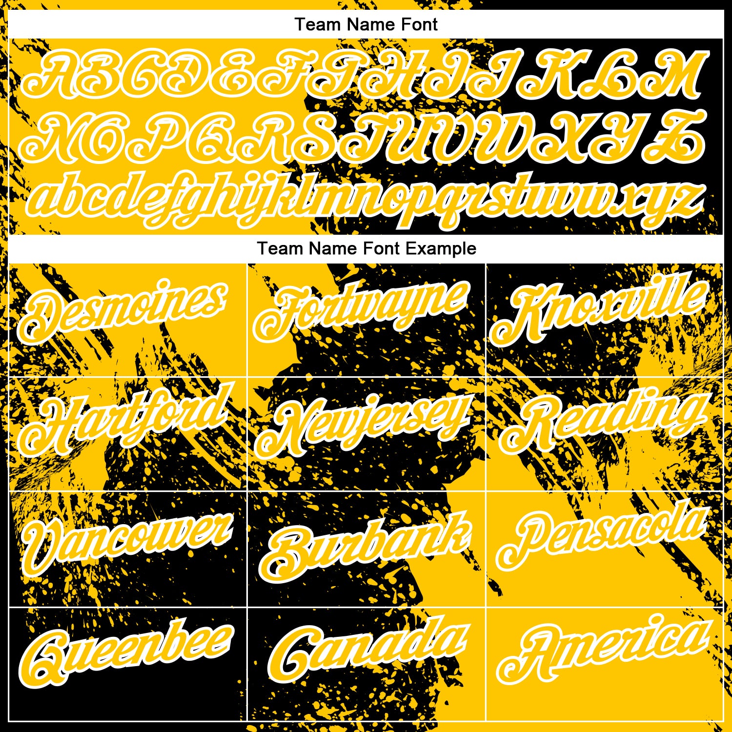 Custom Yellow Black-White 3D Pattern Design Abstract Brush Stroke Performance Polo Shirt