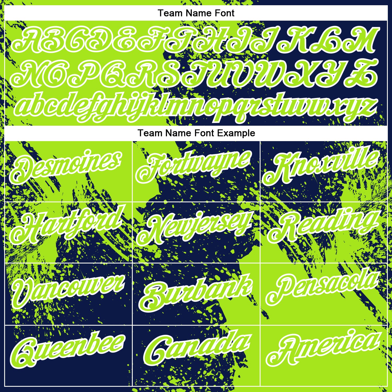 Custom Neon Green Navy-White 3D Pattern Design Abstract Brush Stroke Performance Polo Shirt