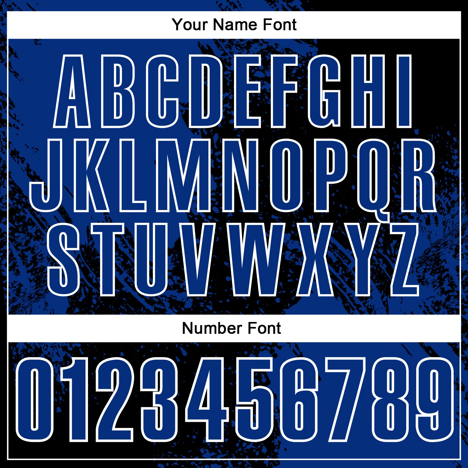 Custom Royal Black-White 3D Pattern Design Abstract Brush Stroke Performance Polo Shirt