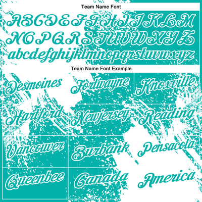 Custom White Aqua 3D Pattern Design Abstract Brush Stroke Performance Polo Shirt