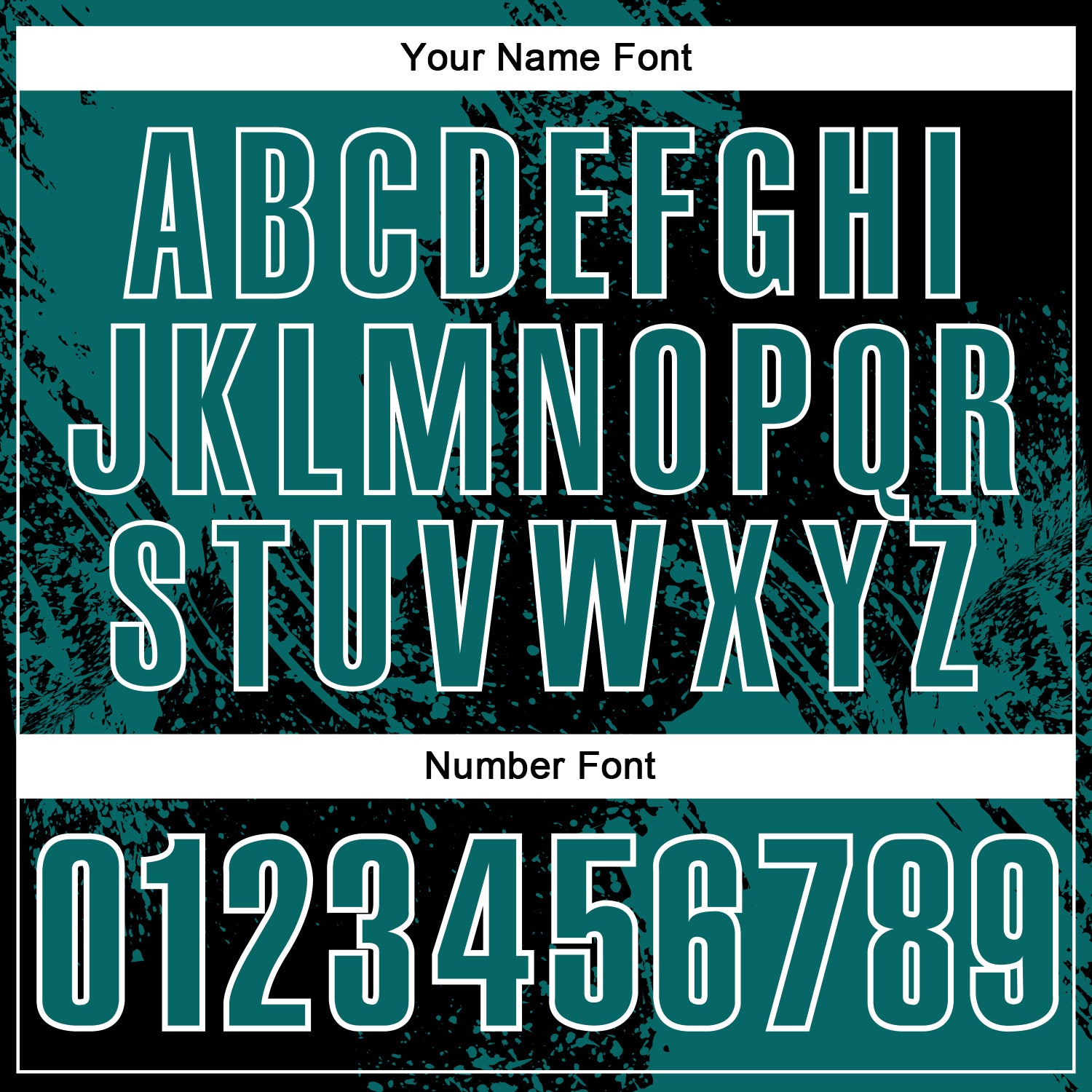 Custom Teal Black-White 3D Pattern Design Abstract Brush Stroke Performance Polo Shirt