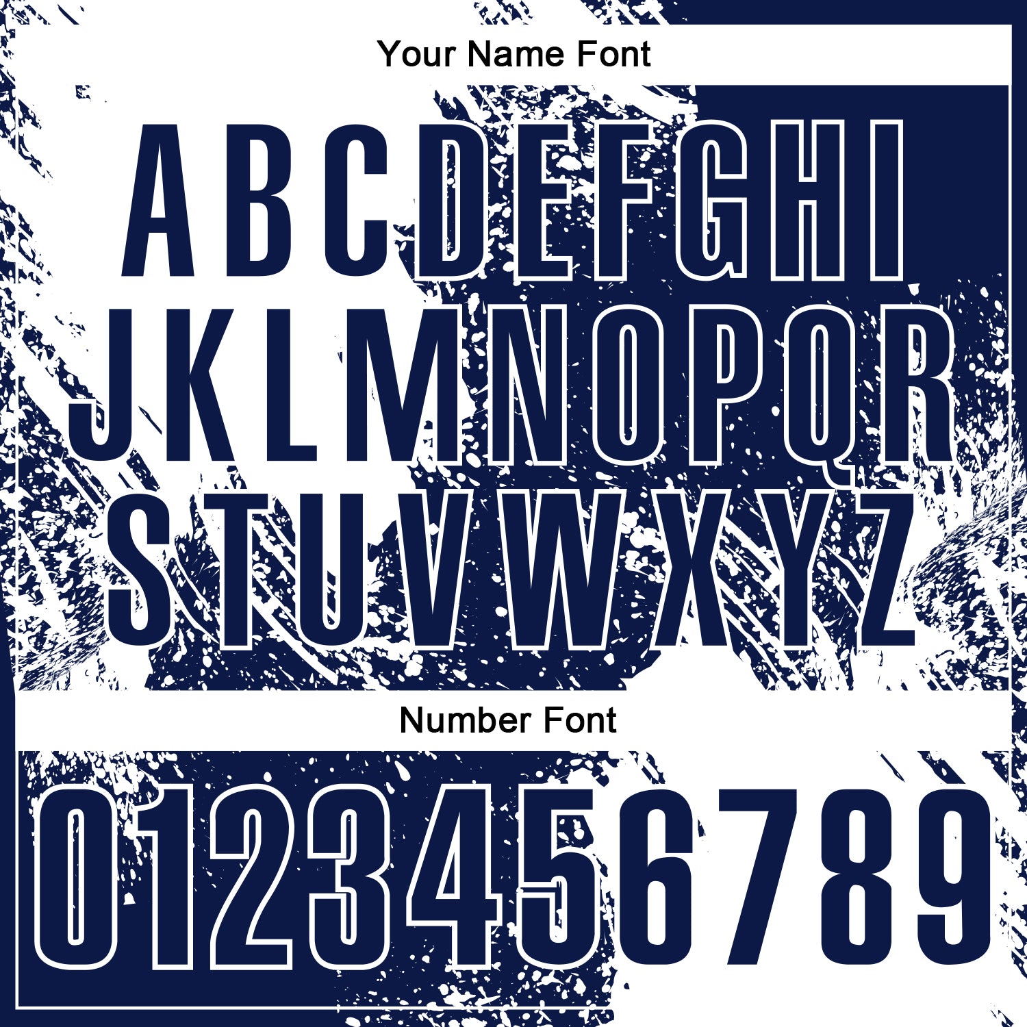 Custom White Navy 3D Pattern Design Abstract Brush Stroke Performance Polo Shirt