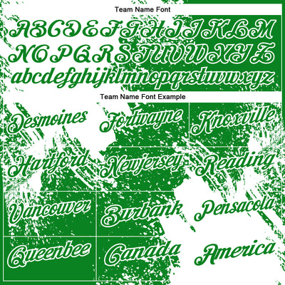 Custom White Grass Green 3D Pattern Design Abstract Brush Stroke Performance Polo Shirt