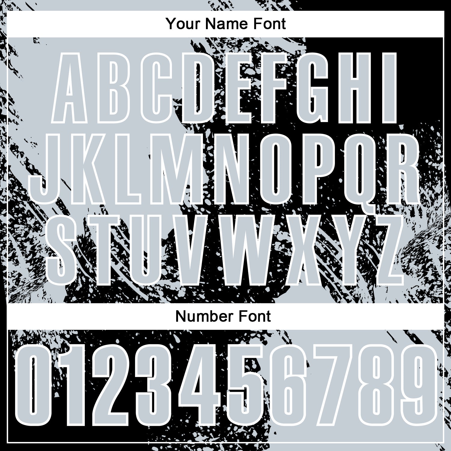 Custom Silver Black-White 3D Pattern Design Abstract Brush Stroke Performance Polo Shirt